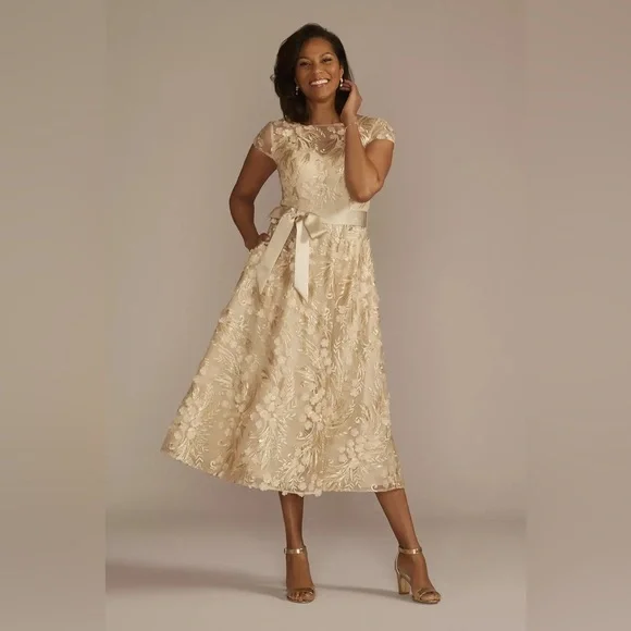 green emerald velvet dress David's Bridal Gold Metallic Taupe Lace and Mesh Long Strapless Dress   Sonderleigh